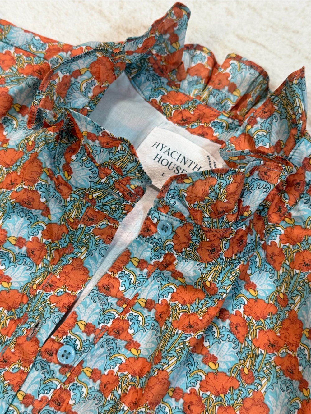 Hyacinth House Floral Puff Sleeve Button Front Maxi Dress Cottagecore - Picture 5 of 12